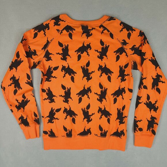 Halloween Sweatshirt Junior Women's Orange Medium 7-9 What's Up‎ Witches - Picture 2 of 11